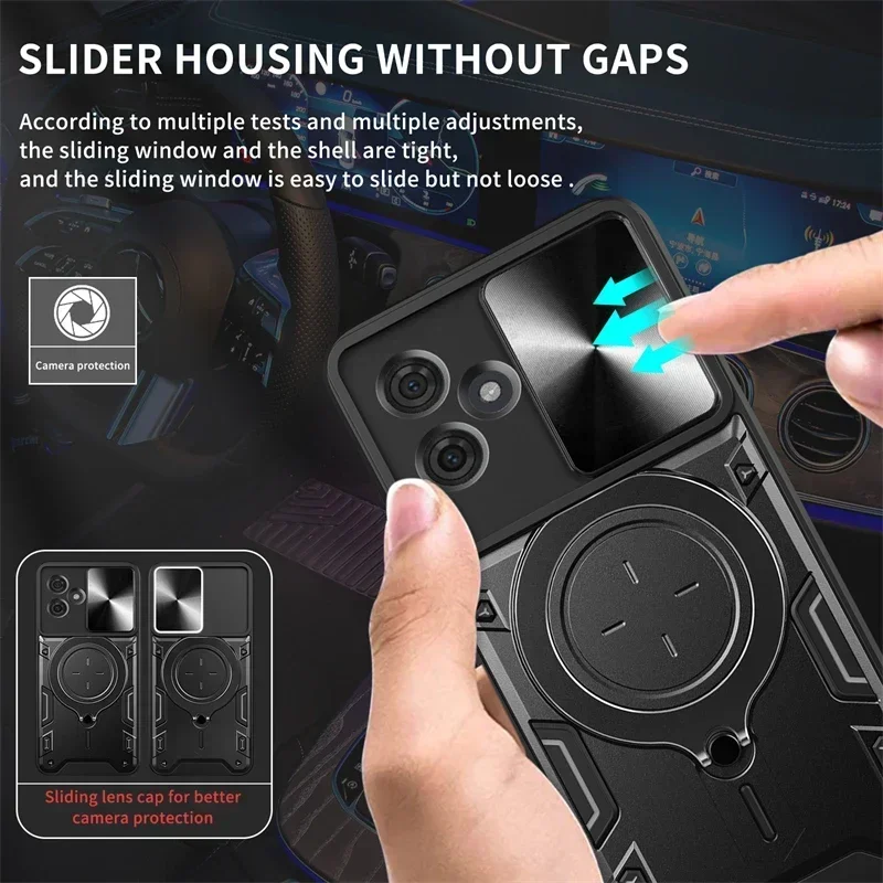 

Для Motorola Moto G86 G85 G84 G200 G53 G55 G56 G71 G52 G72 4G G75 G54 5G Чехлы Подставка для камеры Защитный чехол для телефона Задняя крышка