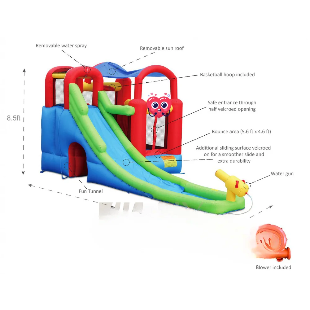 Inflatable castle inflatable swimming pool customized wholesale bouncing house game console wet or dry combination