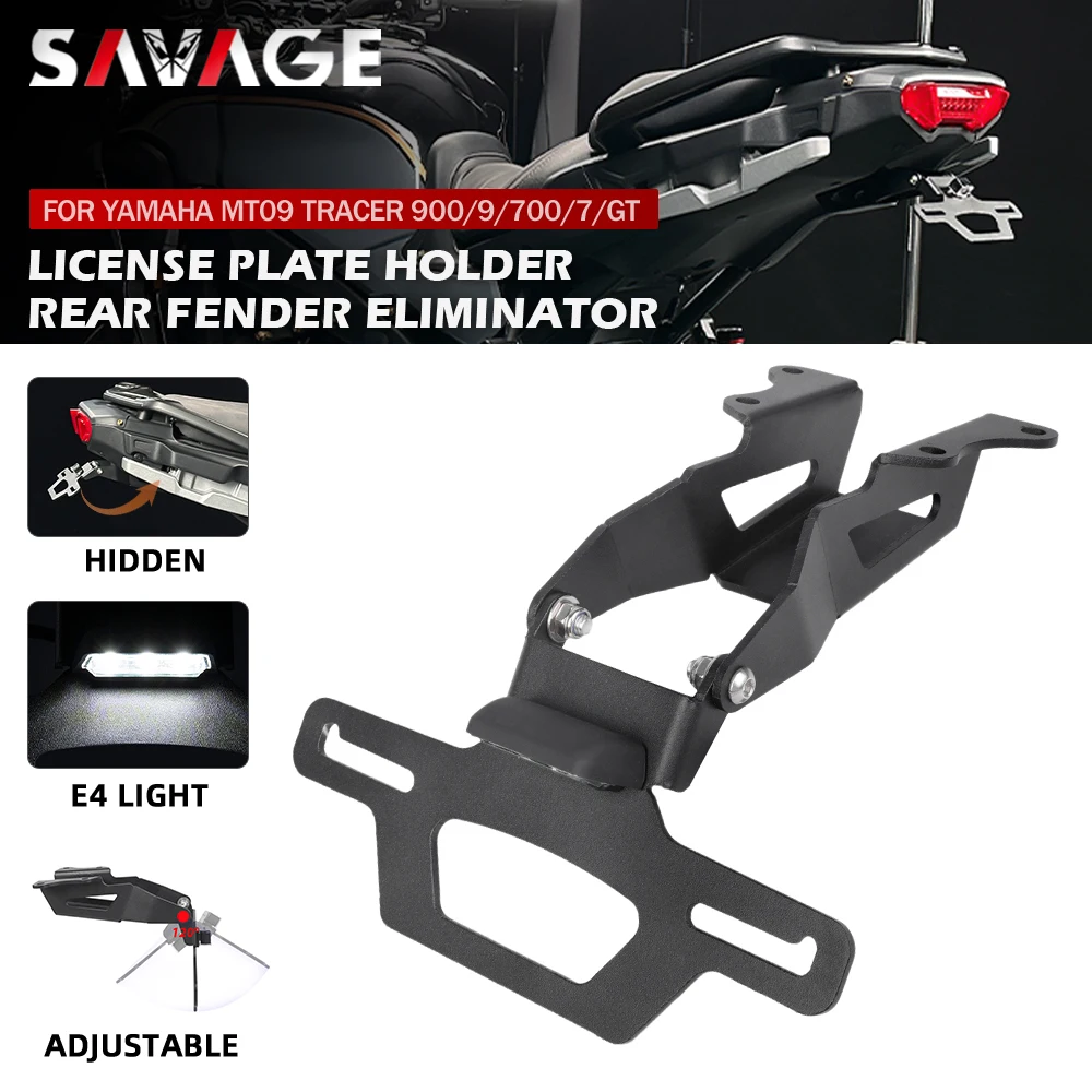 

Foldable License Plate Holder For YAMAHA MT-09 Tracer 900/9/GT MT07 Tracer 700/7 Motorcycle Tail Tidy Bracket Fender Eliminator