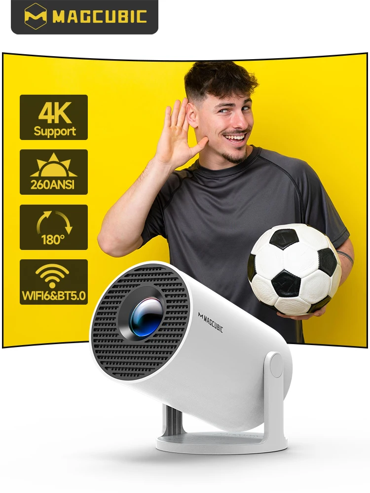 Magcubic HY300 Pro 8K HD projecteur Android14 double Wifi6 290ANSI Allwinner H726 BT5.0 1280*720 Home cinéma projecteur extérieur HY300