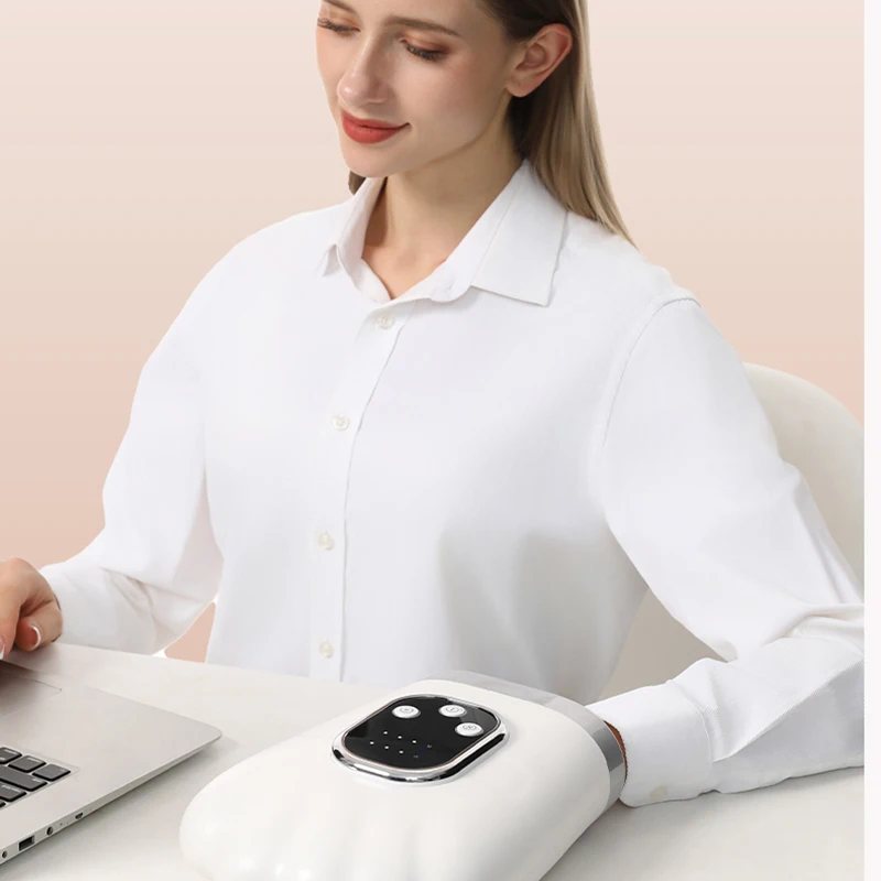 USB Airbag Hand Massager Three-Speed Hot Compress Massager with Three Levels of Massage Strength