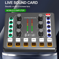 Audio Interface with DJ Mixer Live Sound Card Effects and Voice Changer,Prefect for live Streaming/Podcasting/Gaming