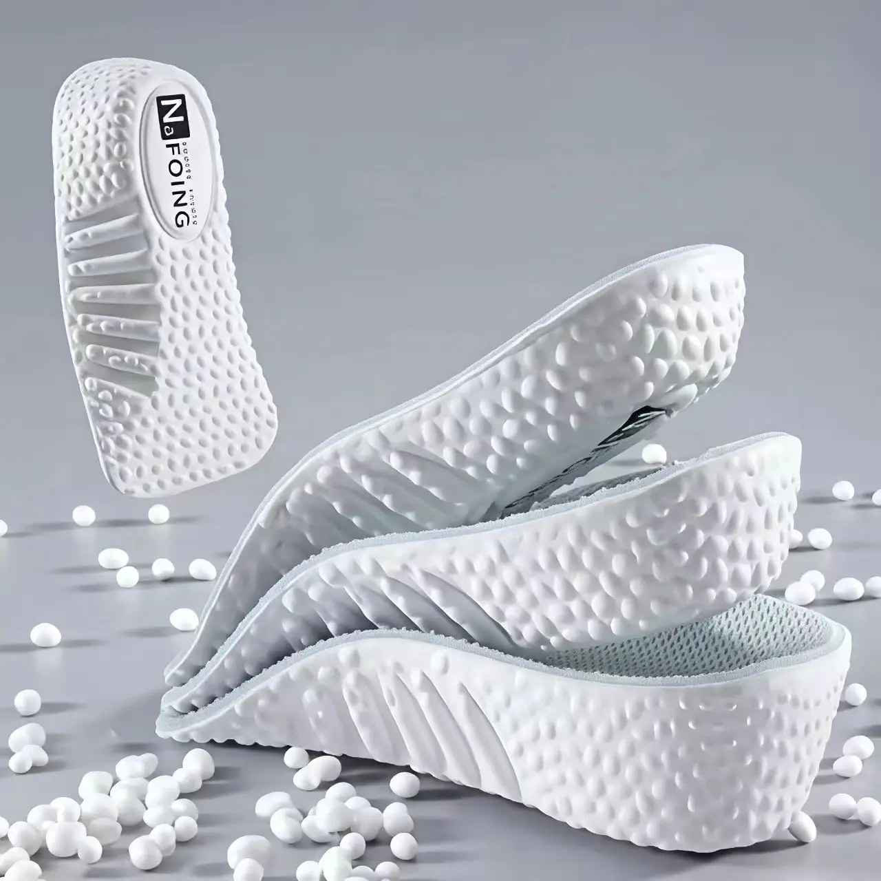 Unisex Internal Height Increasing Insole Anti Slip Breathable and Sweat Absorbing Cushioning Insole Suitable for Various Shoes