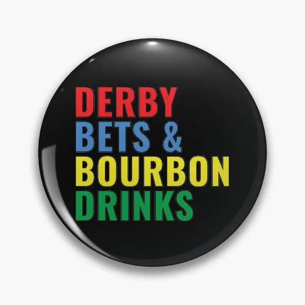 Derby Bets And Bourbon Drinks Funny Ken  Soft Button Pin Fashion Cute Women Cartoon Funny Lapel Pin Gift Clothes Badge Decor