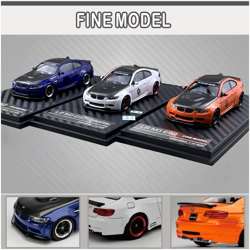 

FINE MODEL 1:64 LBWK LB-WORKS M3 E92 Blue / White / Orange Diecast Model Car