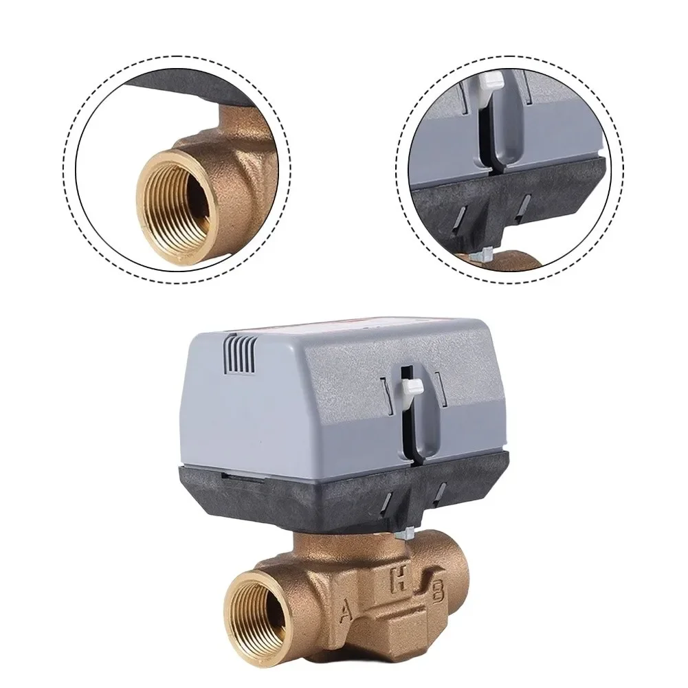1pc Electric Ball Valve VC6013 Actuator DN15 DN20 DN25 Two Way Valve For HVAC Systems Accessories Easy Installation