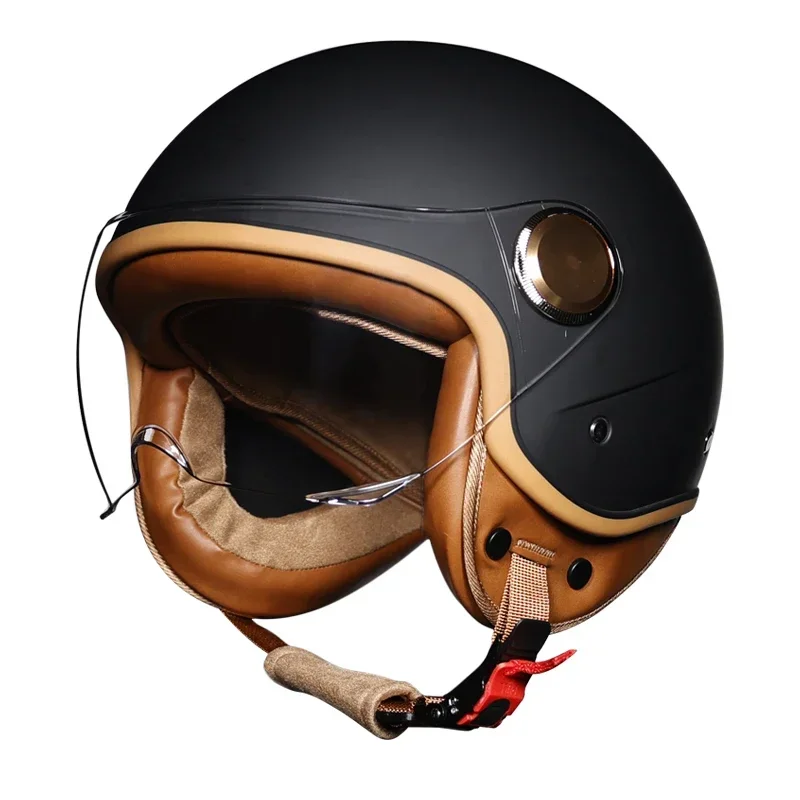 New Open Face 3/4 Motorcycle Helmet Retro Motorbike Helmets Vintage Chopper Capacete De Moto Bike Scooter