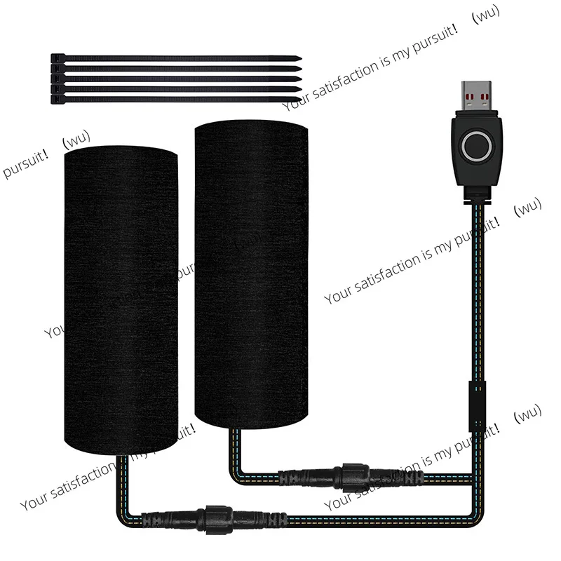 Velcro motorcycle heating handle, electric vehicle temperature control waterproof electric heating handle cover USB port plug-in