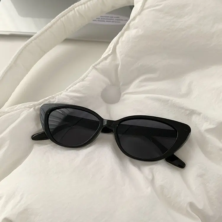 Koreanische Ins Nische High-end Sense Vintage Vielseitige Katzenauge Rosa Sonnenbrille frauen Sonnenschutz Gesicht Kleine Rahmen Sonnenbrille – Detail 12