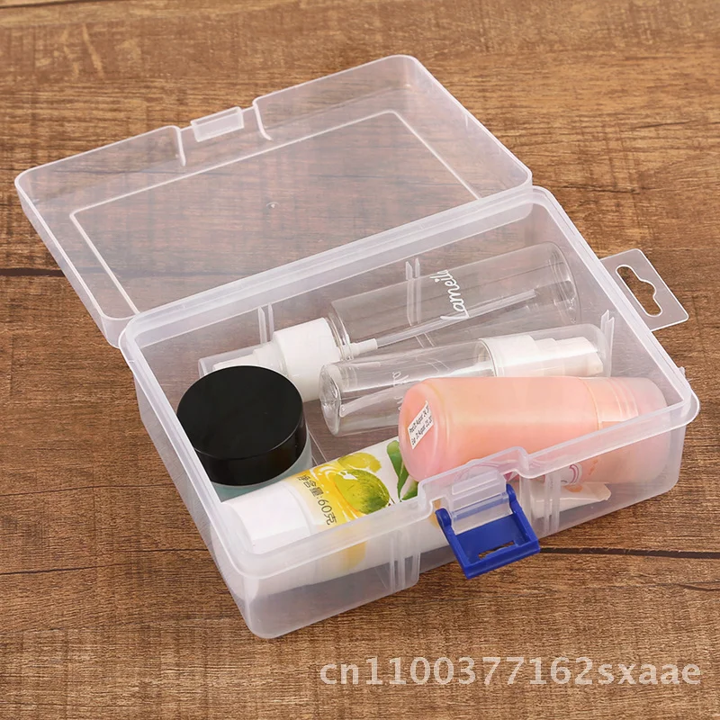 

Синяя пуговица, 6-сетчатый пластиковый ящик для хранения с крышкой, прозрачная игрушка для ювелирных изделий, настольный органайзер с бусинами, большая вместимость, 12 л