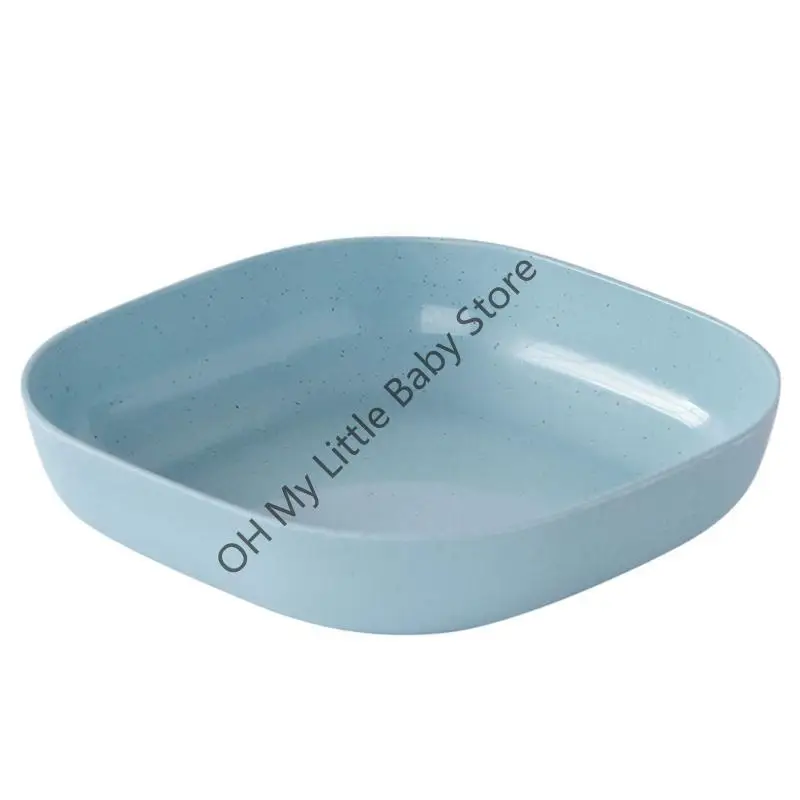 طبق عشاء M76C من قش القمح، أطباق الحبوب الصحية، آمن للاستخدام في غسالة الأطباق والميكروويف، صغير الحجم