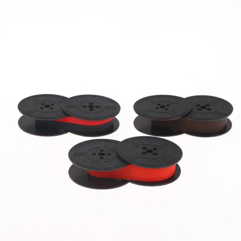 1Set Typewriter Ink Ribbon Portable Typewriter Ribbons Nylon Calculator Ribbon Replacement Typewriter Accessories Black