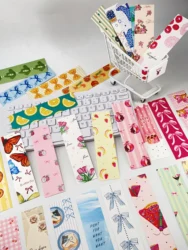 30Pcs Coquette Doodle Bookmarks Assorted Designs Premium Paper Bookmark Set Perfect for Readers Book Page Markers