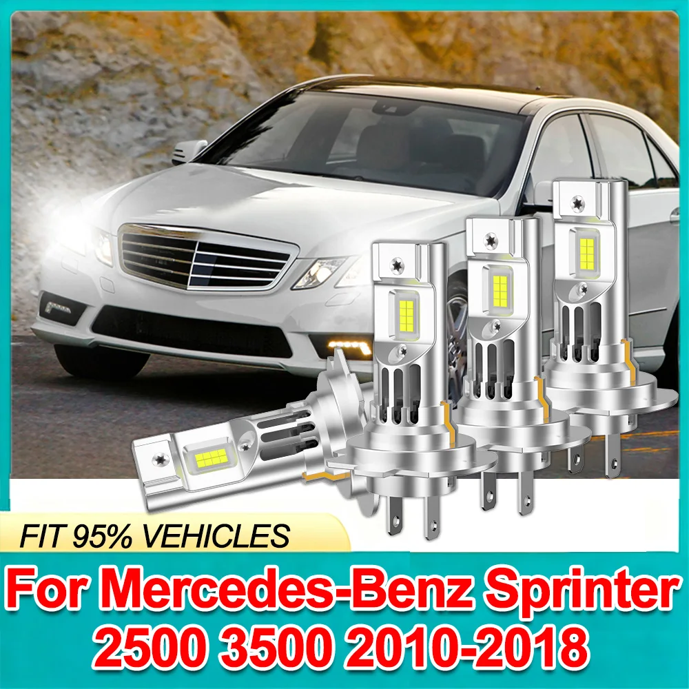

Для Mercedes-Benz Sprinter 2500 3500 2010-2018 H7 комбинированные лампы дальнего/ближнего света супер яркие 6000K IP68 водонепроницаемые