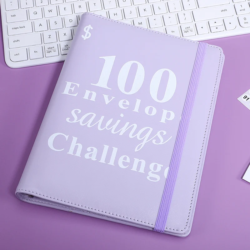 

100 Envelope Challenge Binder Save Savings Challenges Loose-Leaf Binder Budget Binder With Cash Envelopes Money Organizer System