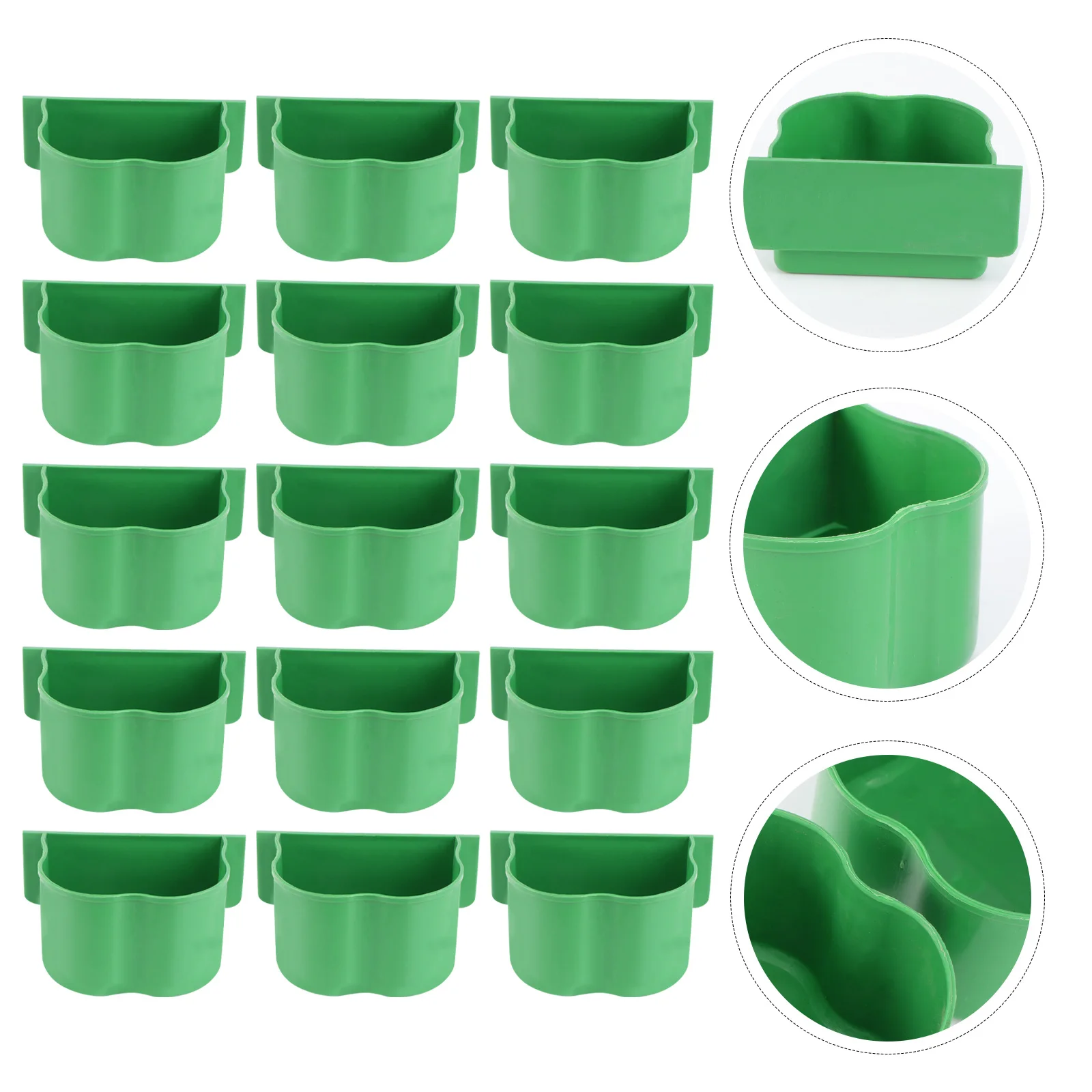 

20PCS Pet Poultry Feeding Box Bowls Durable Food Boxes Bird Cage Rabbit Squirrel Easy Refill Plastic Accessories