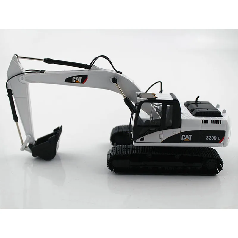 1:50 CAT320D Hydraulic Excavator With White Diecast Model Toys
