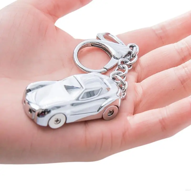 D0LC Lightweight Metal Car Key Holder Elegant Car Model Keychain in Metal for Collectors and Fashion Forward Individuals