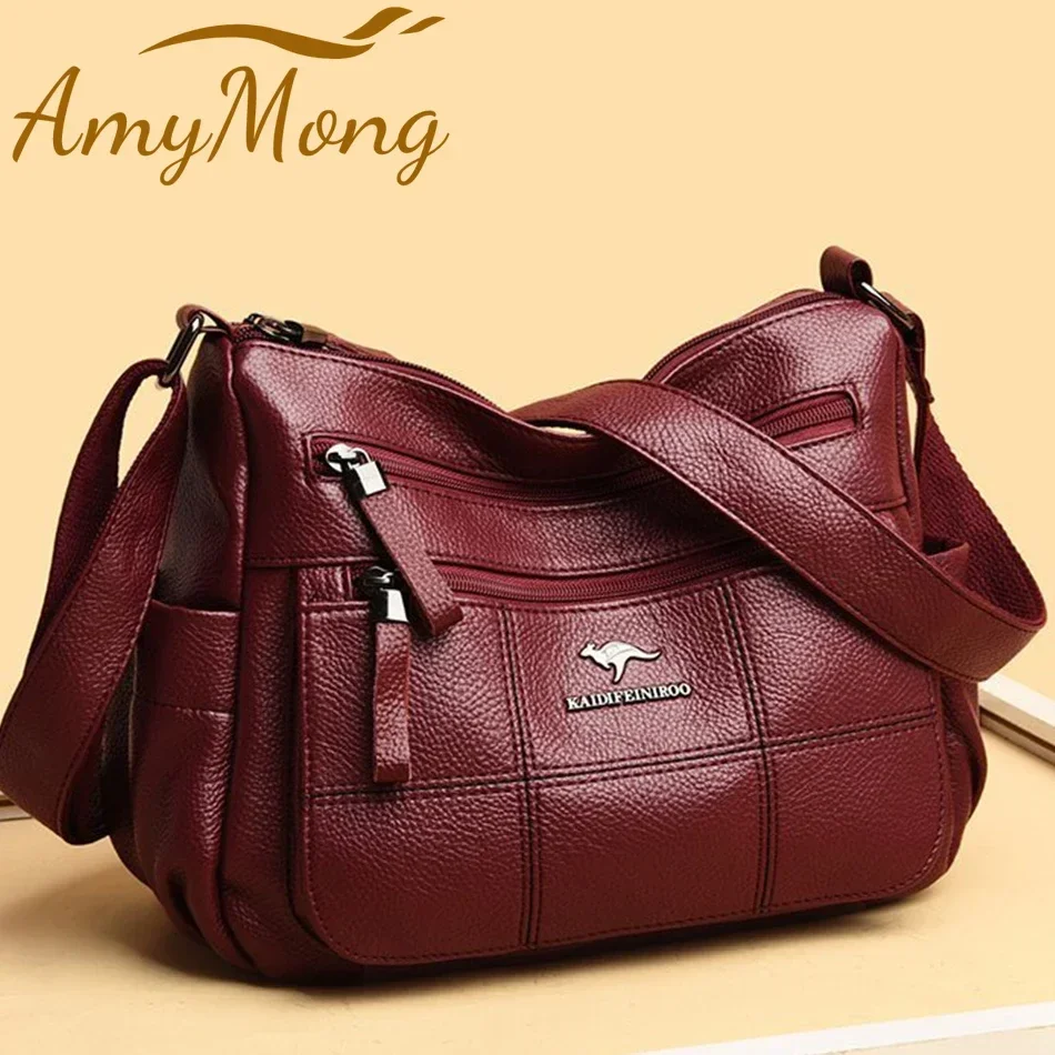 Genuine Brand Leather Sac Luxury Handbags Purse Women Bags Designer Shoulder Crossbody Messenger Bags Female 2024 Waterproof Bag