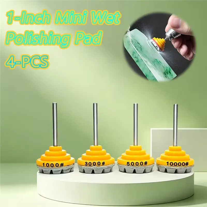 AC88 4pcs Grinding Wheel Set 1000-10000 Grit for Tile Stone Marble Polishing Finishing for Angle for Grinder