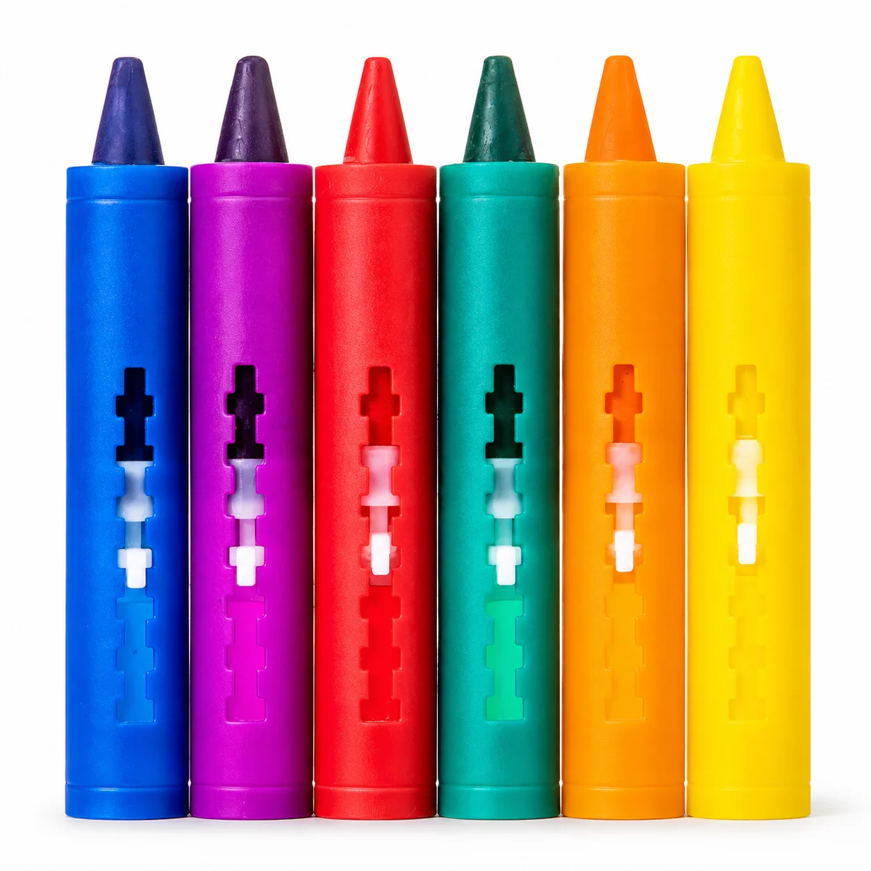 6 Colors of Washable Graffiti Crayons Five Toxic Odorless Water-Based Painting Sliding Puzzle Bathroom Crayons