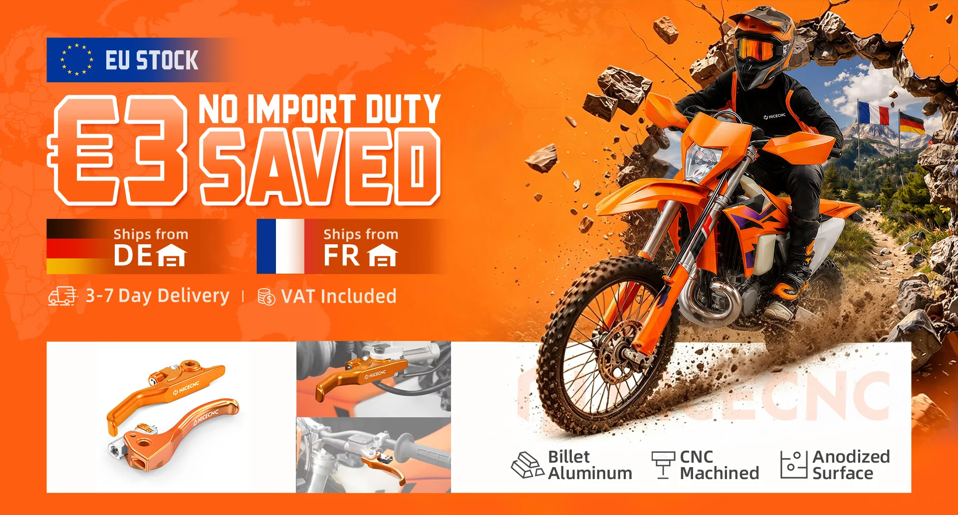 (EU-Lager) Für 2014-2026 KTM EXC 300 XCW EXCF XWF 500 450 400 350 300 250 200 150 125 SX XC F Kurzer Kupplungshebel Bremshebel Kit – Detail 1