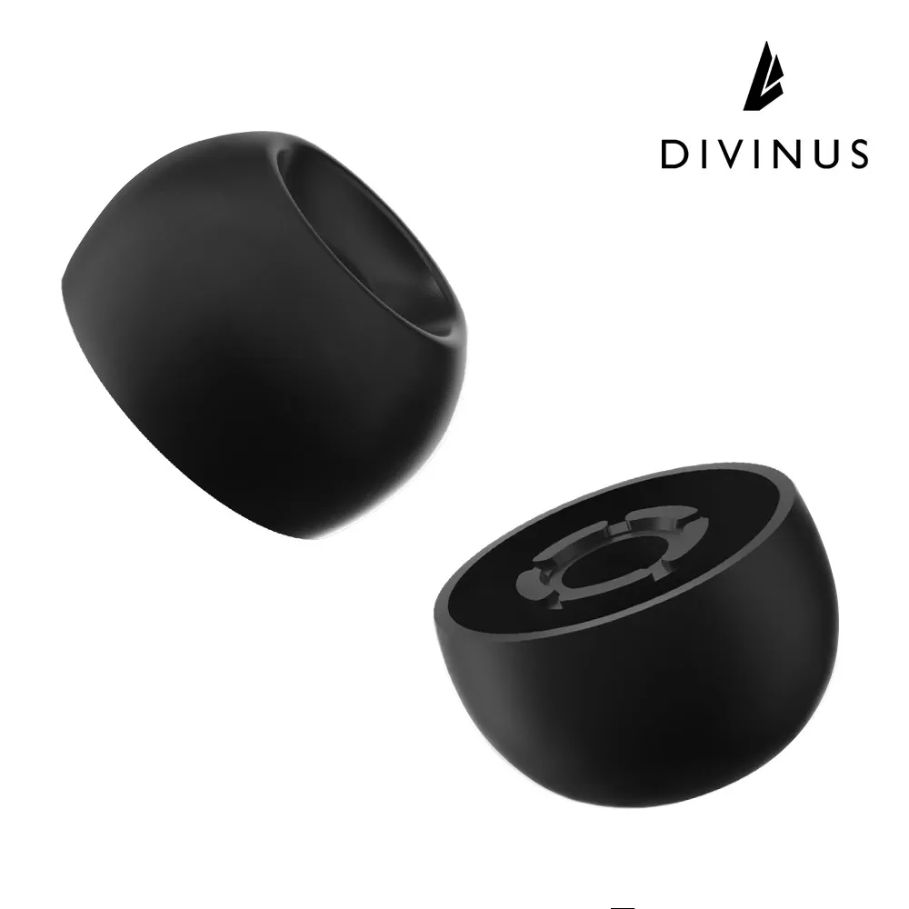 DIVINUS Velvet Wide Bore Silicone Earphone Eartips for 4-6mm Nozzle Soft Deeply Ear Tips for Earbuds Davinci