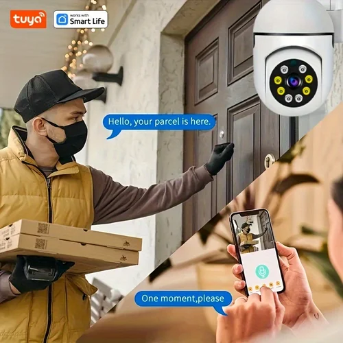 Imagen 2 del producto Tuya Smart 2,4G WiFi cámara interior seguridad del hogar inteligente Video vigilancia supprt Audio bidireccional movimiento móvil
