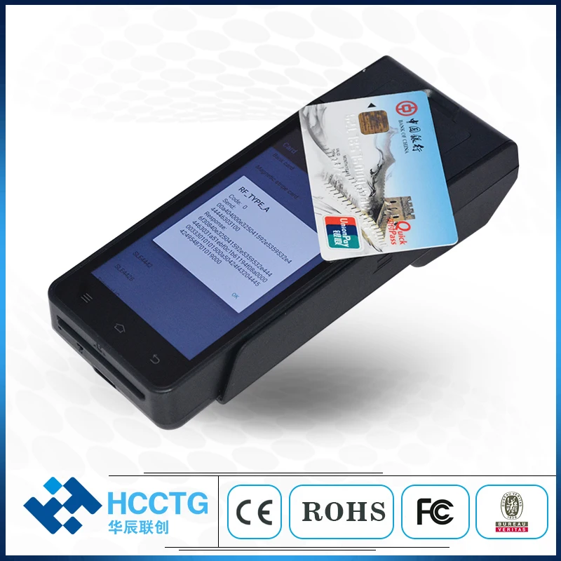 Terminal POS inteligente HCC-Z90 Versiรณn 4G, Android 7,1, 5 pulgadas, LCD, con impresora de 58mm