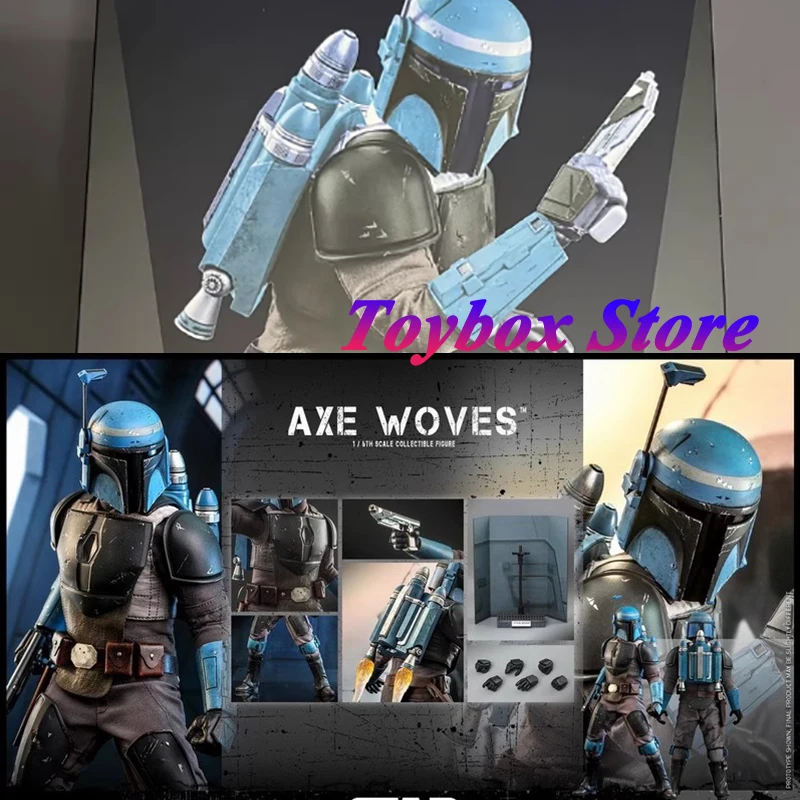 

HOTTOYS масштаб 1/6, мандалорецкая фигурка TMS070, 12-дюймовая имитационная модель солдата с топором, полный набор, коллекционная для фанатов