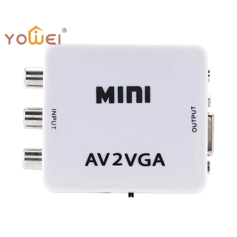 LatestAV RCA To VGA Video Adapter HD 1080P TV Converter Switch Box