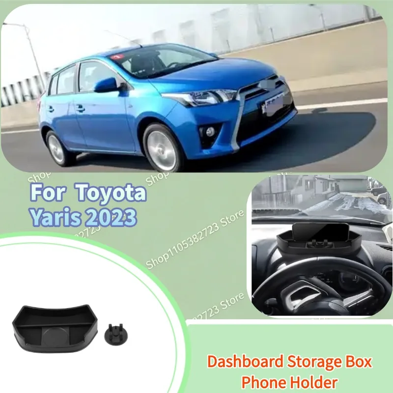 2 In 1 Dashboard Storage Box Phone Holder Multifunctional Interior Organizer For 2023 Toyota Yaris Yaris Cross Car Modification