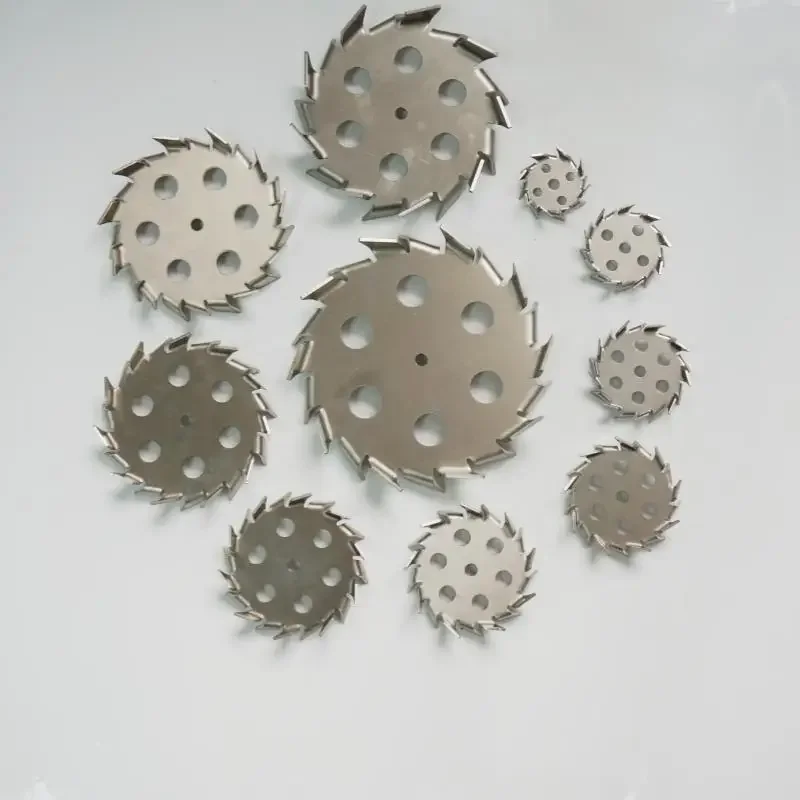 1pcs DIA 50mm to 180mm Stainless Steel Saw Tooth Type Dispersion Stirring Plate with Diversion Hole, Lab Stirrer Rod with Nut