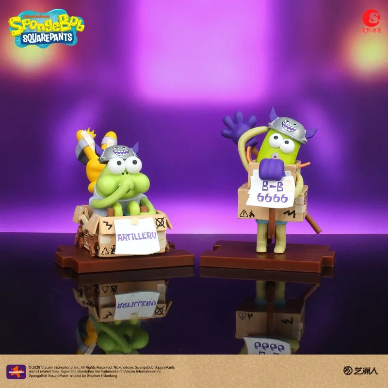 Anime Figure SpongeBob SquarePants Blind Box Toys Brave Stage 2 Series Model Doll Collection Ornament Gifts view 4