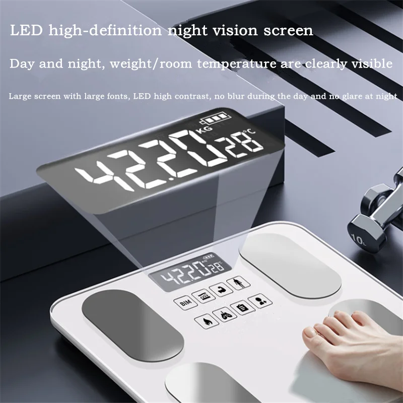 

Smart body fat scale high precision home accurate rechargeable weight scale dormitory girls fat loss scale