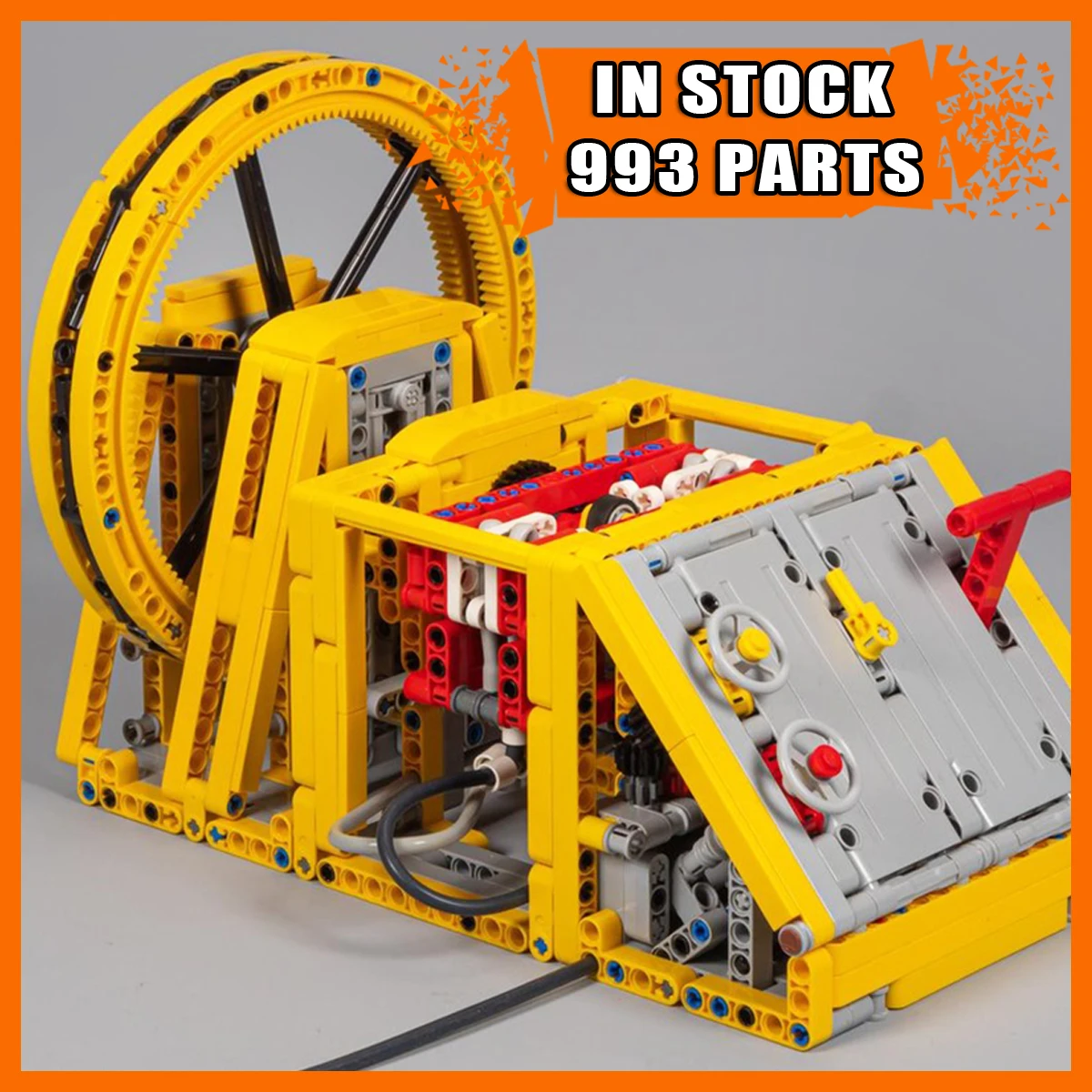 

MOC-128169 Switchless Pneumatic Machine Engine Building Blocks Kit, Mechanical Pneumatic Construction Bricks Toy Gift