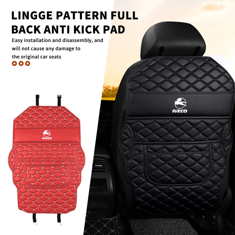 Protector Universal para Respaldo de Asiento de Coche, Anti-Patadas, con Bolsa de Almacenamiento, para IVECO S-Way Artic Rigid Daily Van Chassis Cab e-Daily