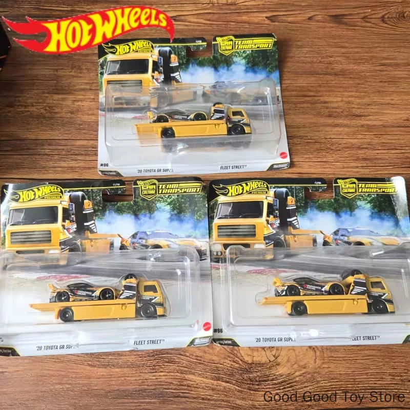 Hot Wheels Premium Team Transport FLF56 20 Toyota GR Supra Fleet Street Diecast Vehicle Set Collectible Car Model Toy Xmas Gifts