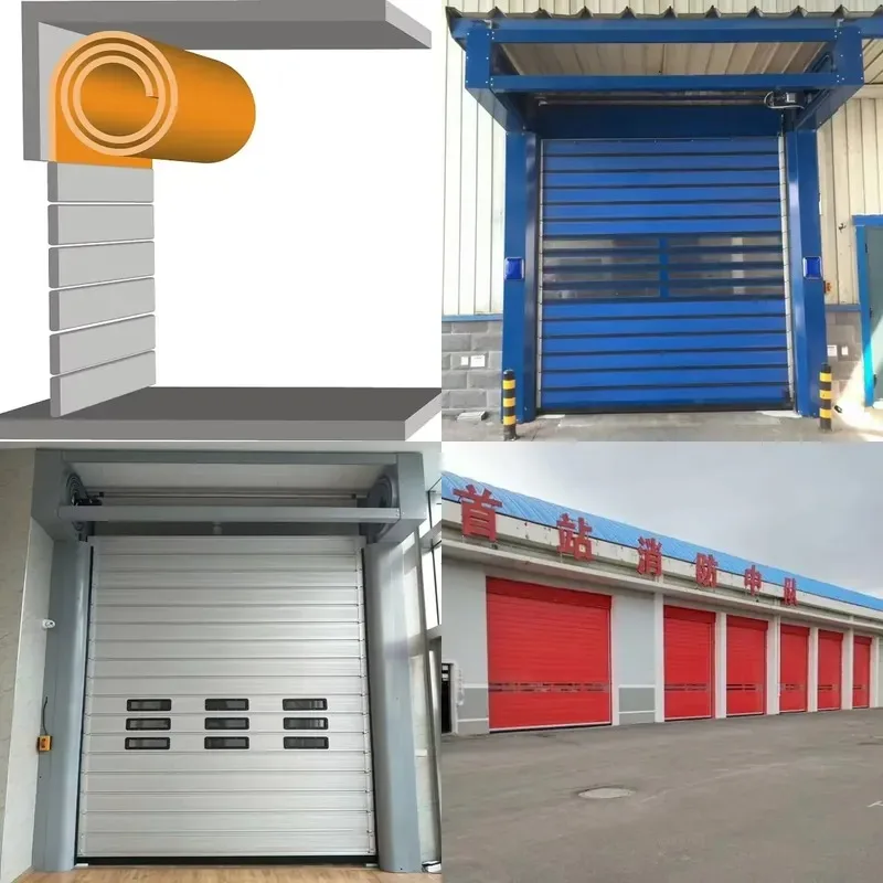 Industrial Electric Fast Action Hard Rigid Beauty Aluminum Insulation Fast Spiral Garage Door Car Workshop