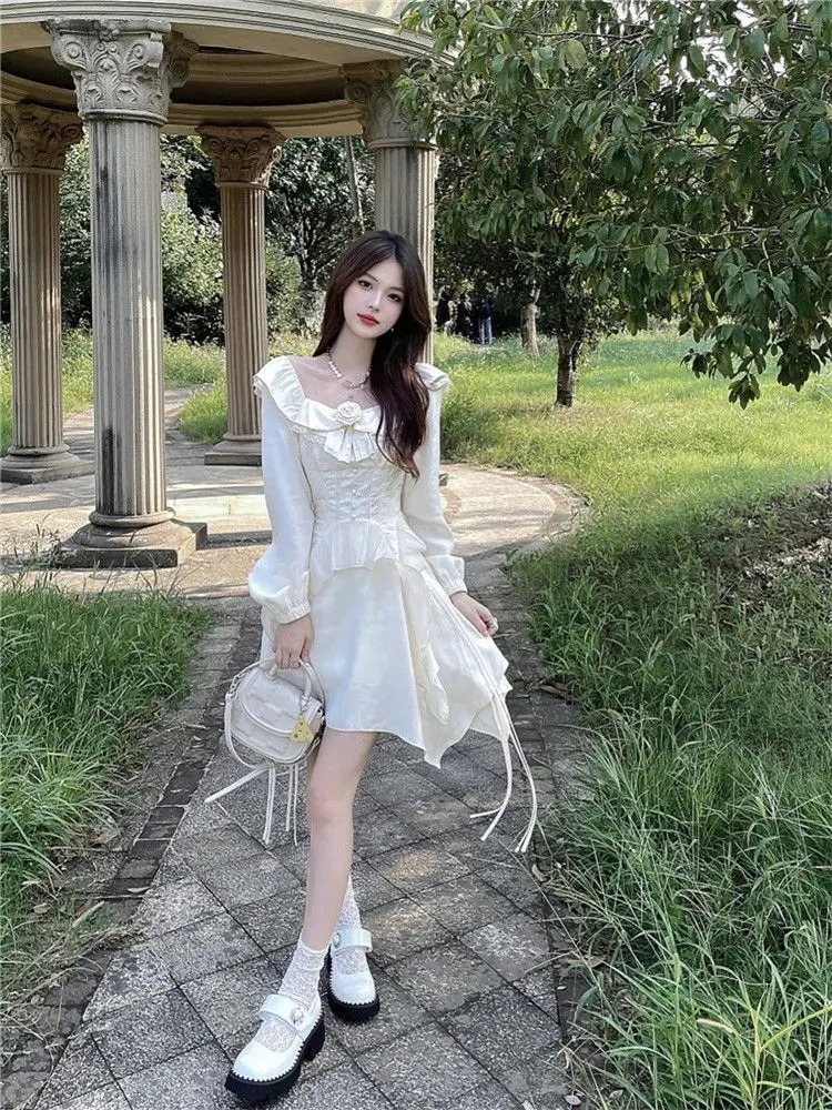 

Женское мини-платье Kawaii Lolita, Sweet Design, Fairy, Япония, Милое, Женское, Повседневное, Корейская мода, Цельное платье, Весна,