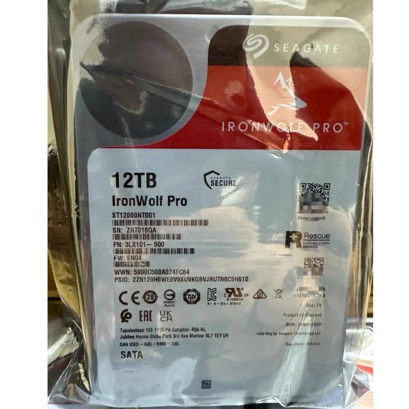 PARA Seagate IronWolf Pro-12TB (ST12000NT001) Disco Rígido 7200 RPM 256MB HDD SATA 6 Gb/s