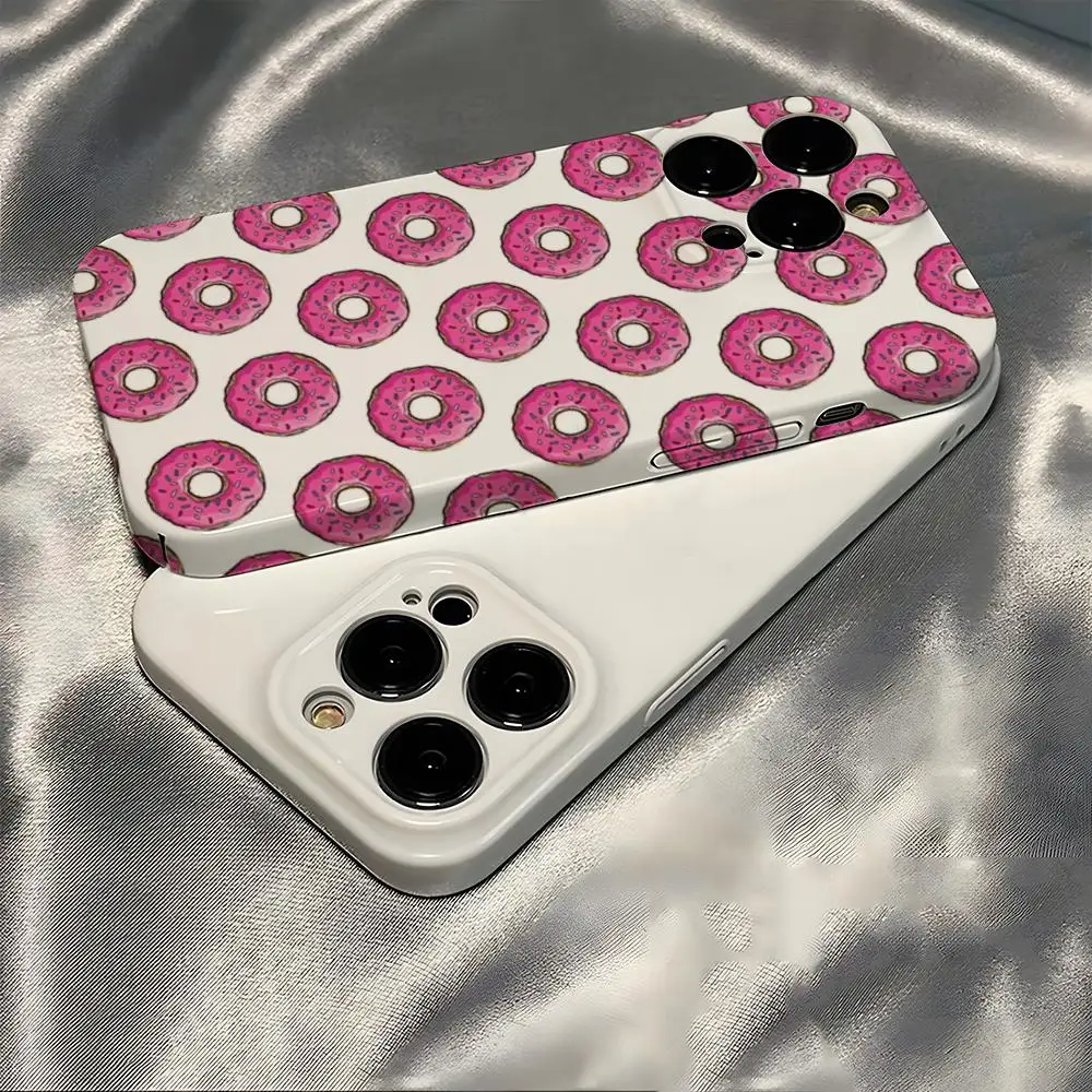 

Food D-Donut Phone Case For Iphone 16 Pro Max 15 Pro 13 14 12 11 8 7 Plus X XR XS Max All Inclusive Cover