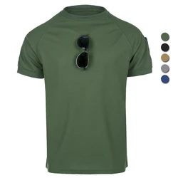 Summer Tactical T-shirt Men Short Sleeve  O Neck Tshirts Unisex Quick Drying Plus Size TrainingTops Special Forces Tees