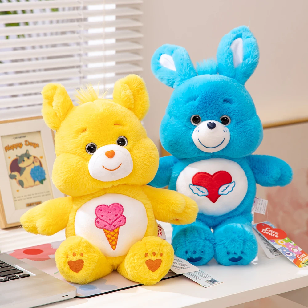 Jouet en peluche ours de soin mignon, série animale Anime, poupée en peluche, décor de chambre Kawaii, joli ours, cadeaux d'anniversaire pour enfants