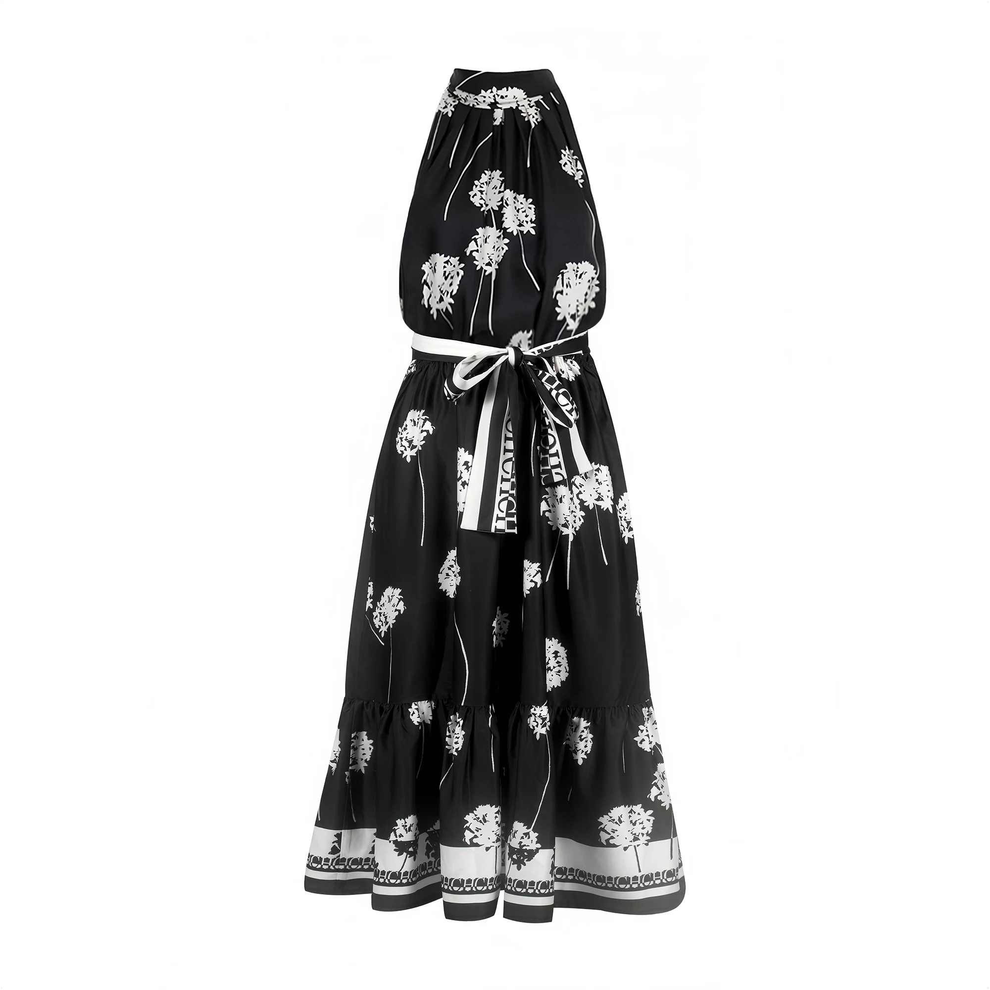 CHCH nouveau 2025 femmes mode sans manches débardeur robe d'été élégante robe d'été Femmel taille mince à lacets Vintage robe mi-longue