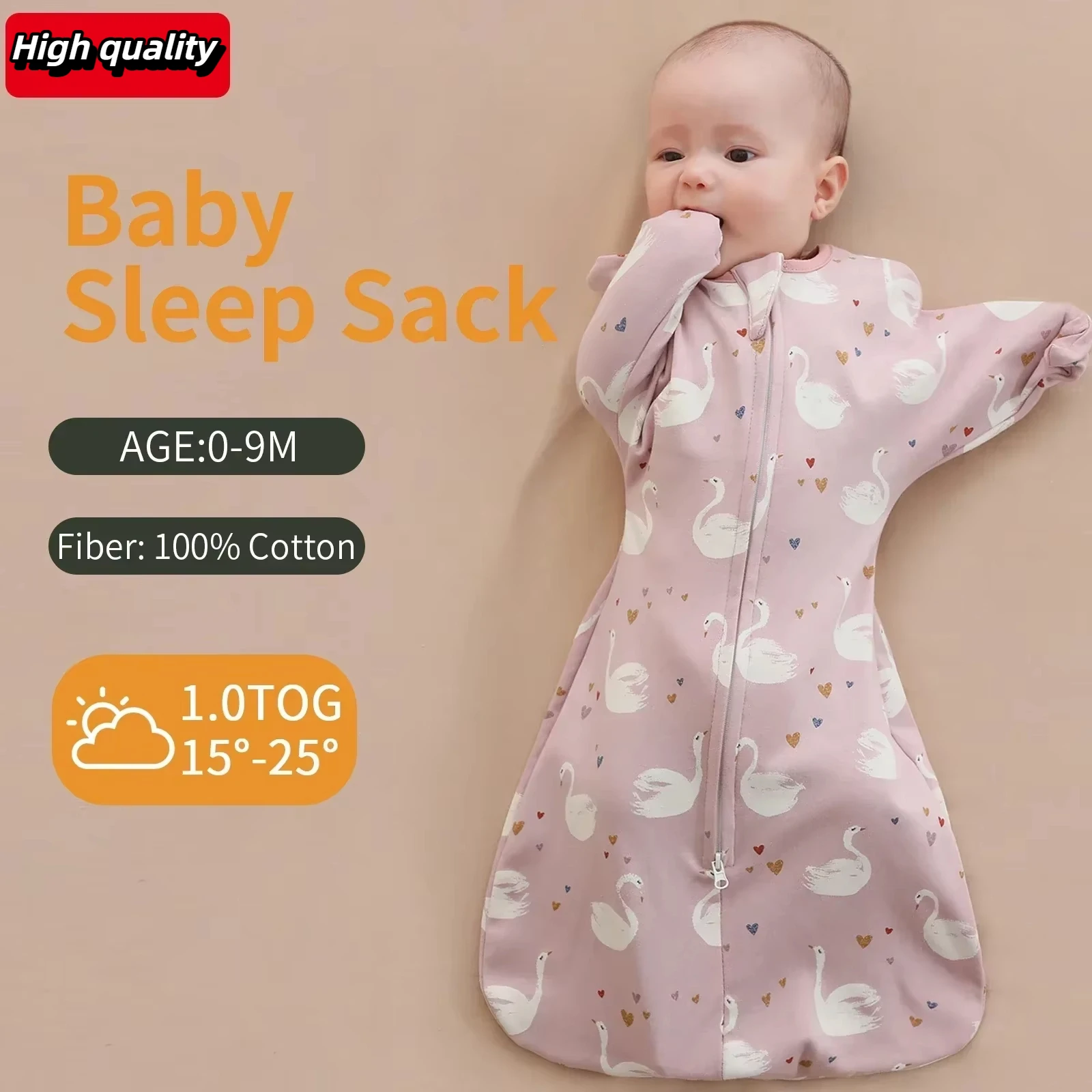 عالية الجودة الوليد الطفل قماط أكمام الطفل كيس النوم كيس النوم رقيقة القطن لينة 2-طرق سستة حقيبة تغيير الحفاضات