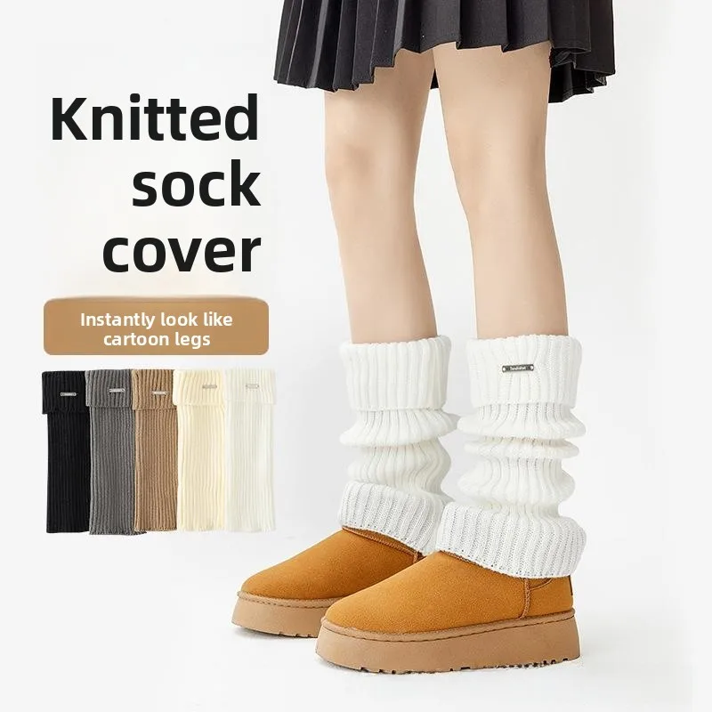 

Вязаные гетры Y2K для обуви, зимние теплые уютные чехлы для сапог, мужские, бренд Fly Blue Valley, аксессуары для активного отдыха