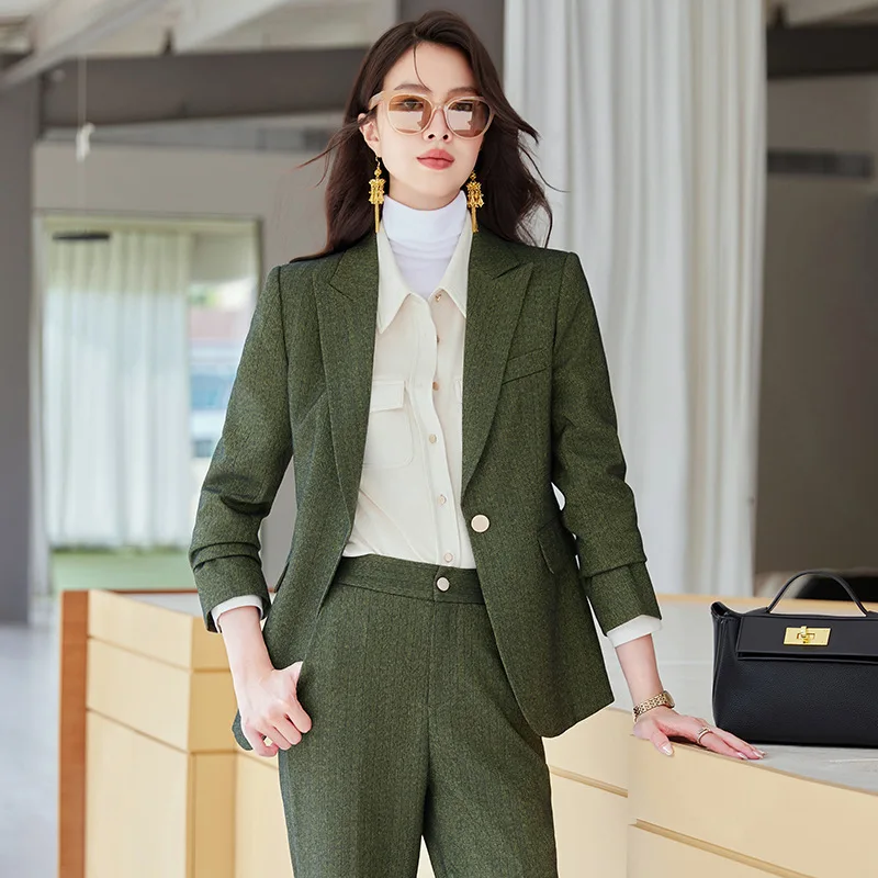 Suit Women2024New Spring, Autumn and Winter Business Wear Dignified Goddess Fan High-End Casual Formal Wear Women's Suit