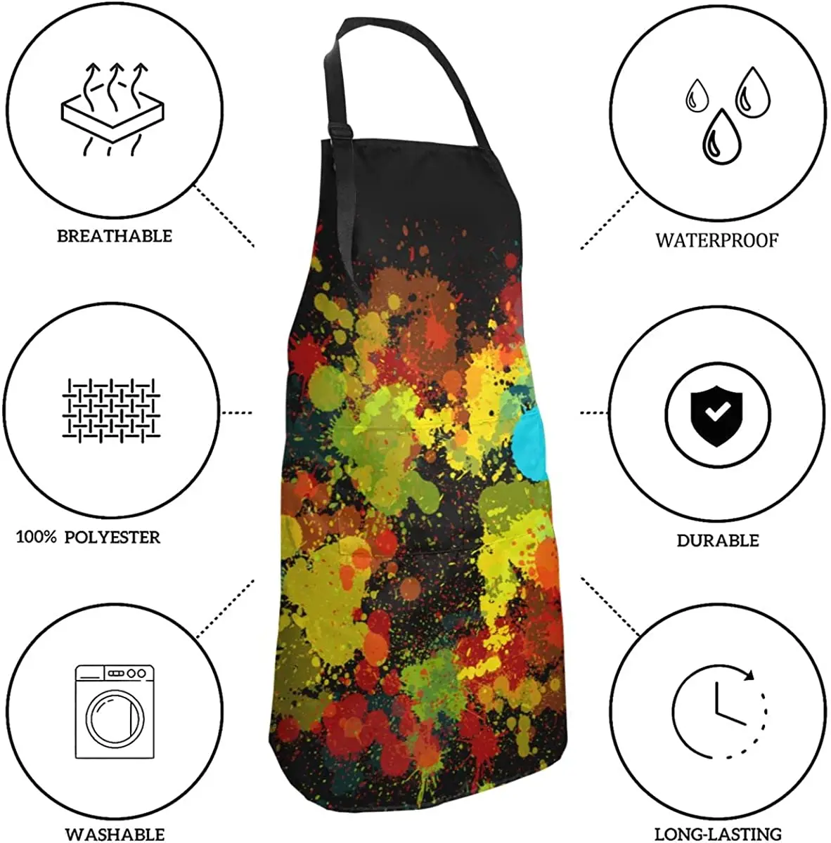 Artist Apron For Adults, Apron For Painting, Apron Gifts For Artists