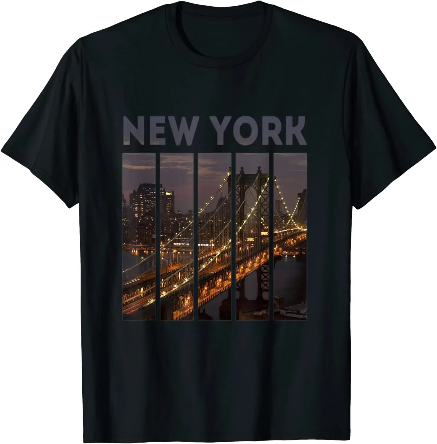 

Tees Streetwear New York City Skyline North America Brooklyn Souvenirs Gifts T-Shirt for Men Women Cotton Daily Four Seasons